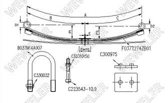 Foi suplimentare pentru arc cu 3 foi ford transit Foi suplimentare pentru arc cu 3 foi ford transit