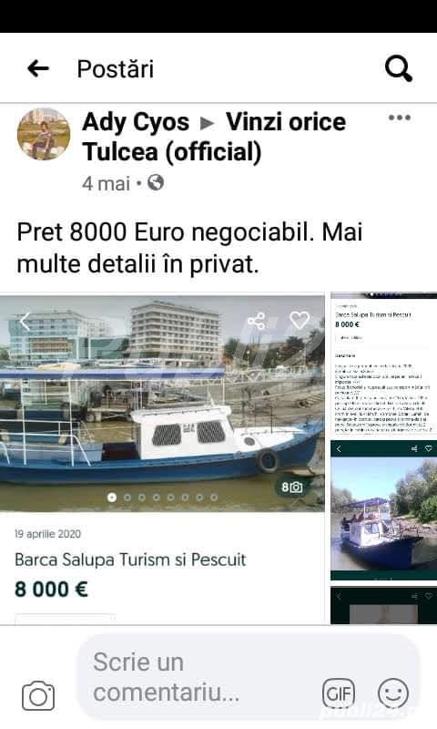 Barcă, salupă turism si pescuit Barcă, salupă turism si pescuit