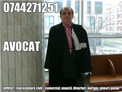 AVOCAT, reprezentare civil-comercial, penal, munci