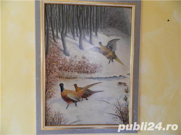 vind tablou ulei antic 1946