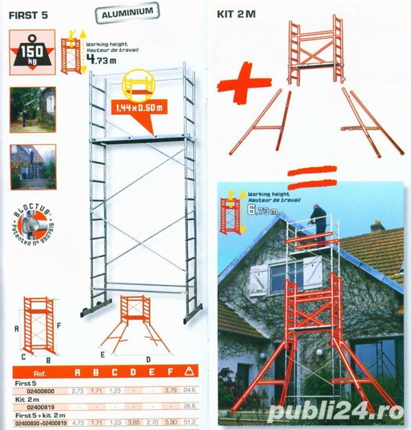 Schela mobila aluminiu