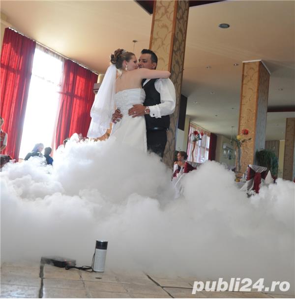 Fum greu cu gheata carbonica nunta