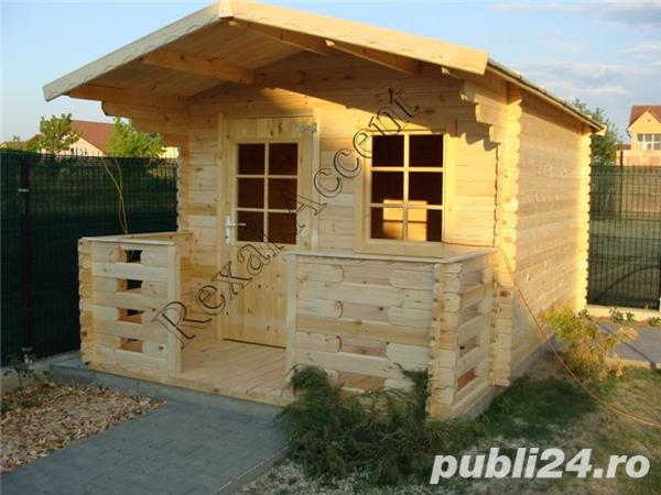 Casute de lemn, Casute de gradina din lemn cu terasa, Casuta CLARA rexal.ro