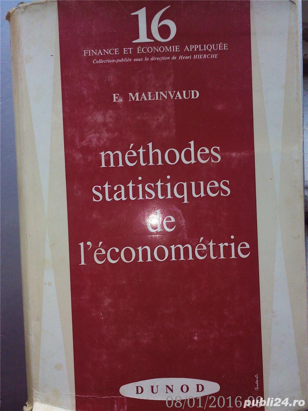 Methodes statistiques de l'econometrie , Edmond Malinvauld,Paris ,1964