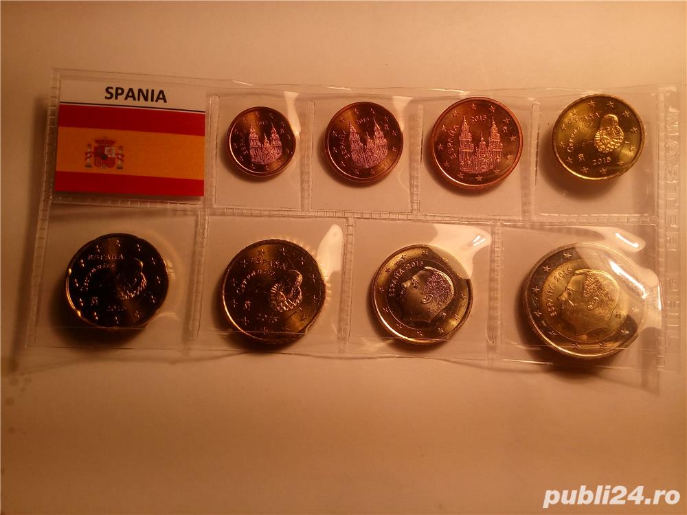 Vand set monede Euro Spania  2015 nou