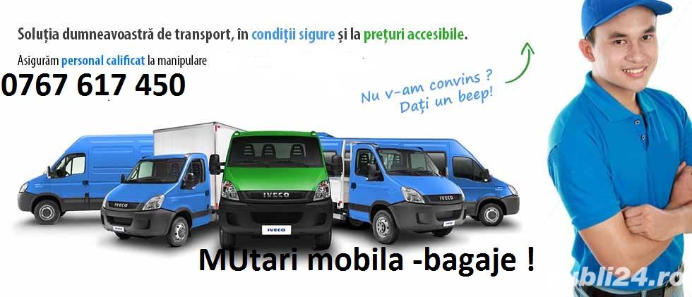 Servicii transport - mutari diverse - relocari - diverse Ridic Moloz-Debarasari Timisoara767617450  