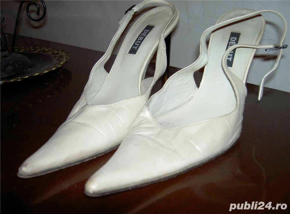 pantofi dama bej de piele 38