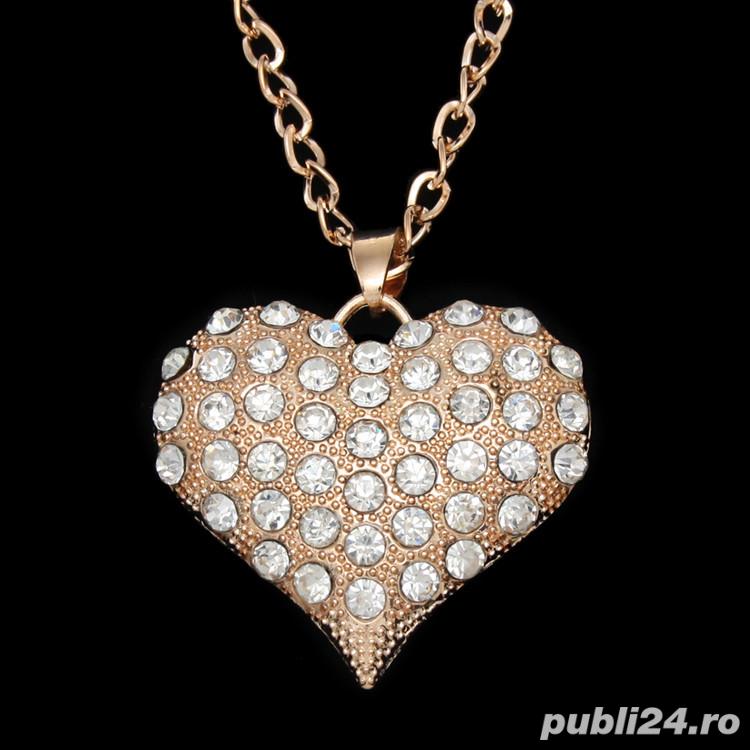 Colier cu inima cristale
