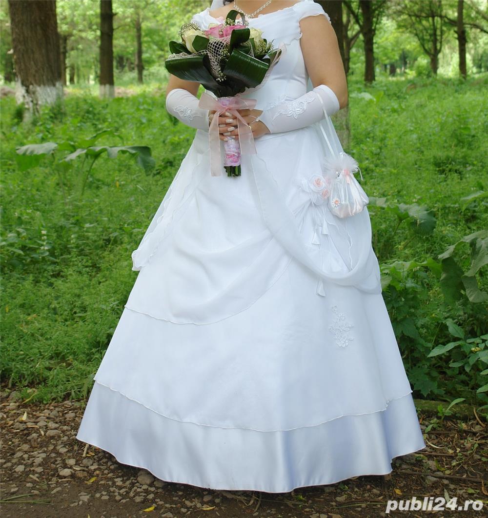 Rochie mireasa alba - 2 piese 
