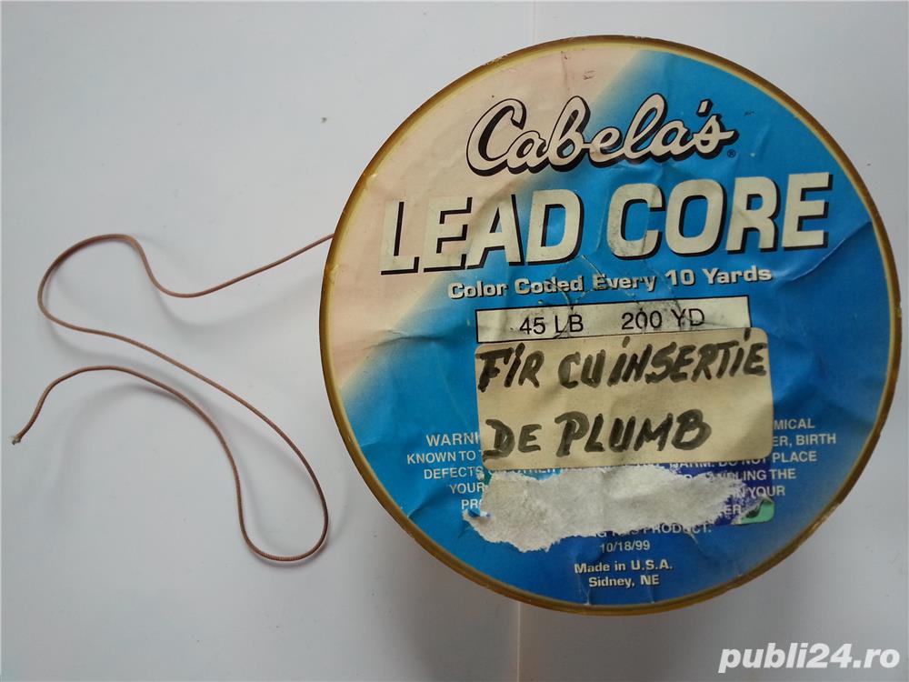 Fir cu insertie de plumb lead core cabelas