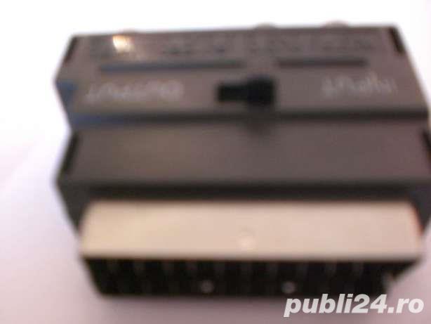 Adaptor scart-3 x rca cu optiune IN-OUT Adaptor scart-3 x rca cu optiune IN-OUT
