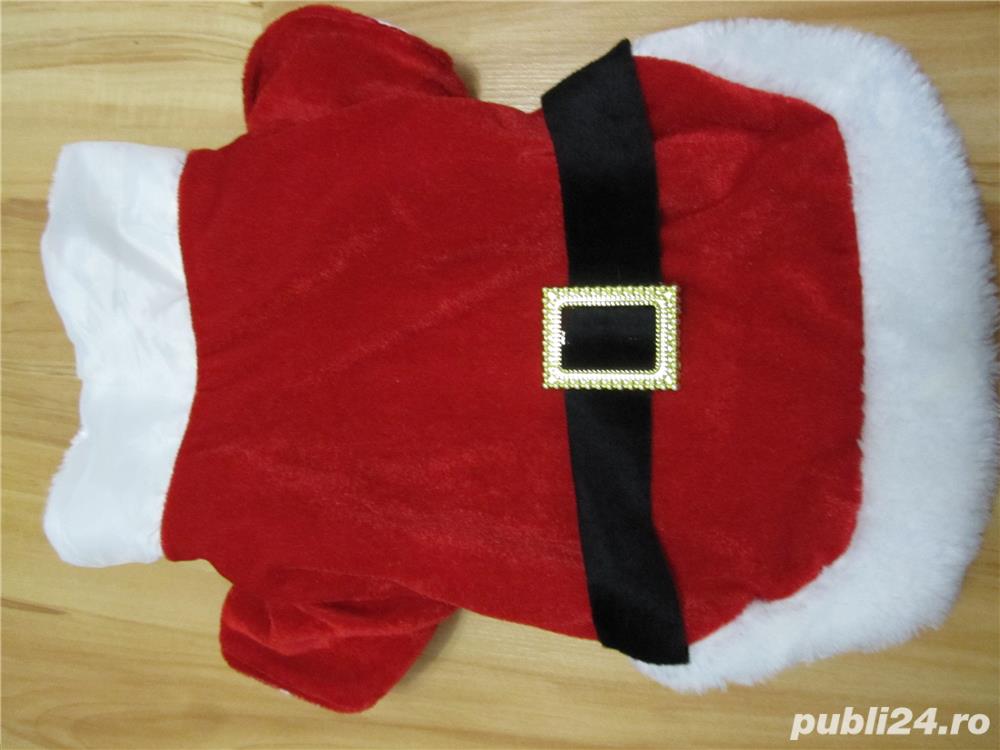 Haina/Costumatie Mos Craciun catei bishon,shi-tzu,york shire Haina/Costumatie Mos Craciun catei bishon,shi-tzu,york shire