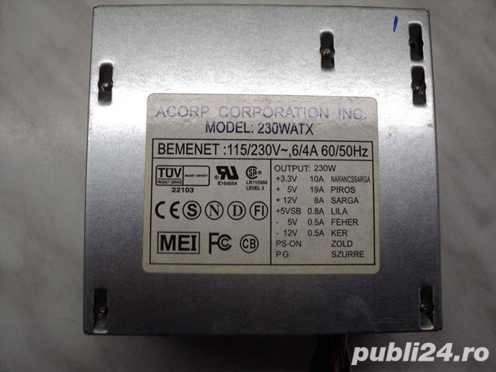 Sursa PC Acorp 230W Testata, perfect functionala Sursa PC Acorp 230W Testata, perfect functionala