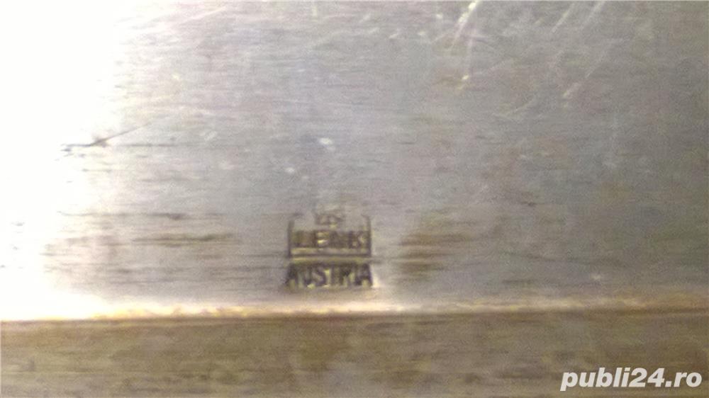 Tava cu 6 pahare lichior placate argint Lenk Austria