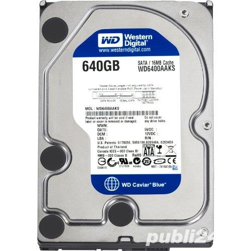 Hard-disk PC WD 640 GB Blue-Black Sata2, 7200 rpm 16MB 100% health L63