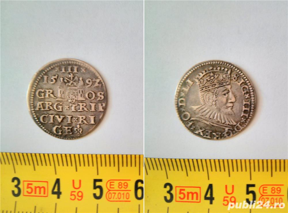 Moneda veche, 1592, trei grosi Moneda veche, 1592, trei grosi