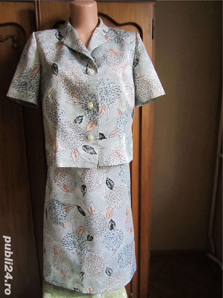 Costum dama pentru vara, imprimeu floral + bonus si Livrare gratuita*