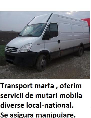 Transport marfa mobila mutari mobila bagaje orice  Debarasari  Moloz la saci