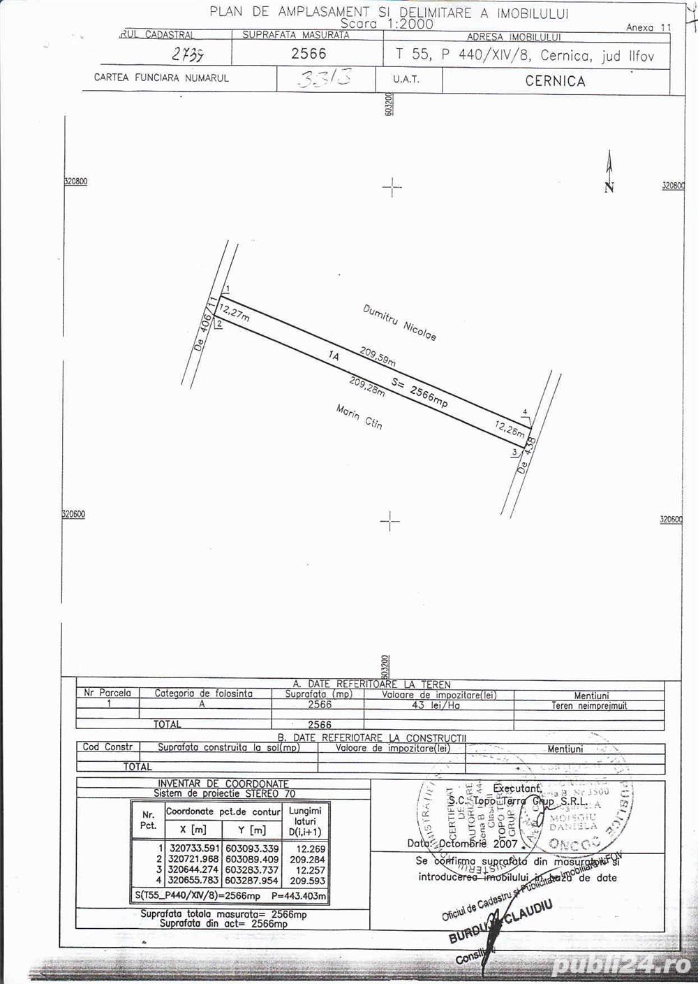 Teren Cernica-Balaceanca 12 000 EUR (60 000 RON)