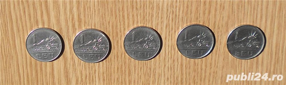 Vand lot 5 monede 1 leu 1966 Vand lot 5 monede 1 leu 1966