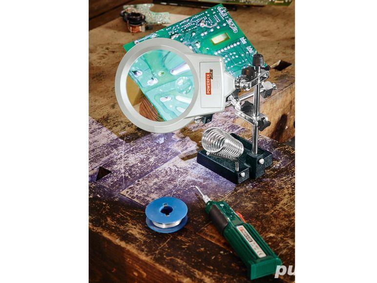 lupa cu suport ciocan   clesti   lumina led pt electronica