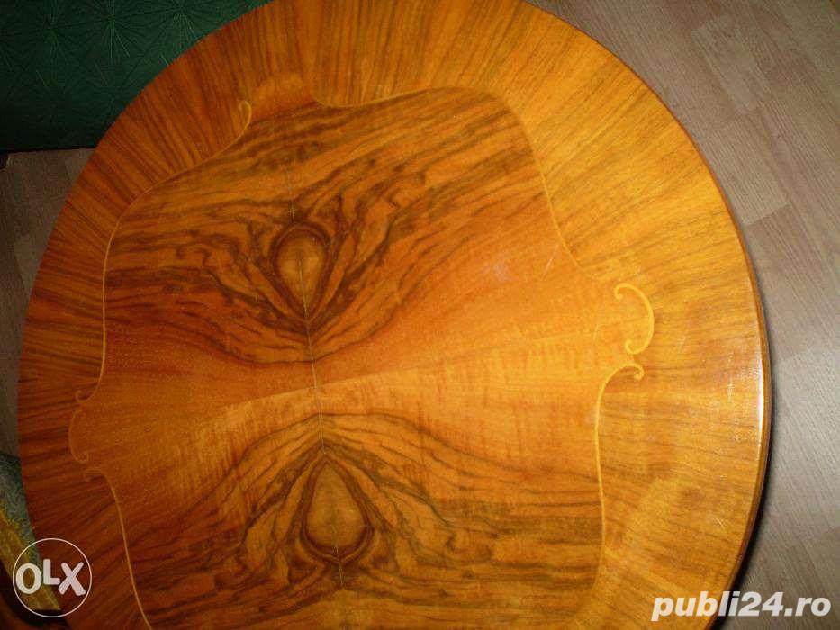 masuta furniruita cu 2 fotolii si 2 scaune