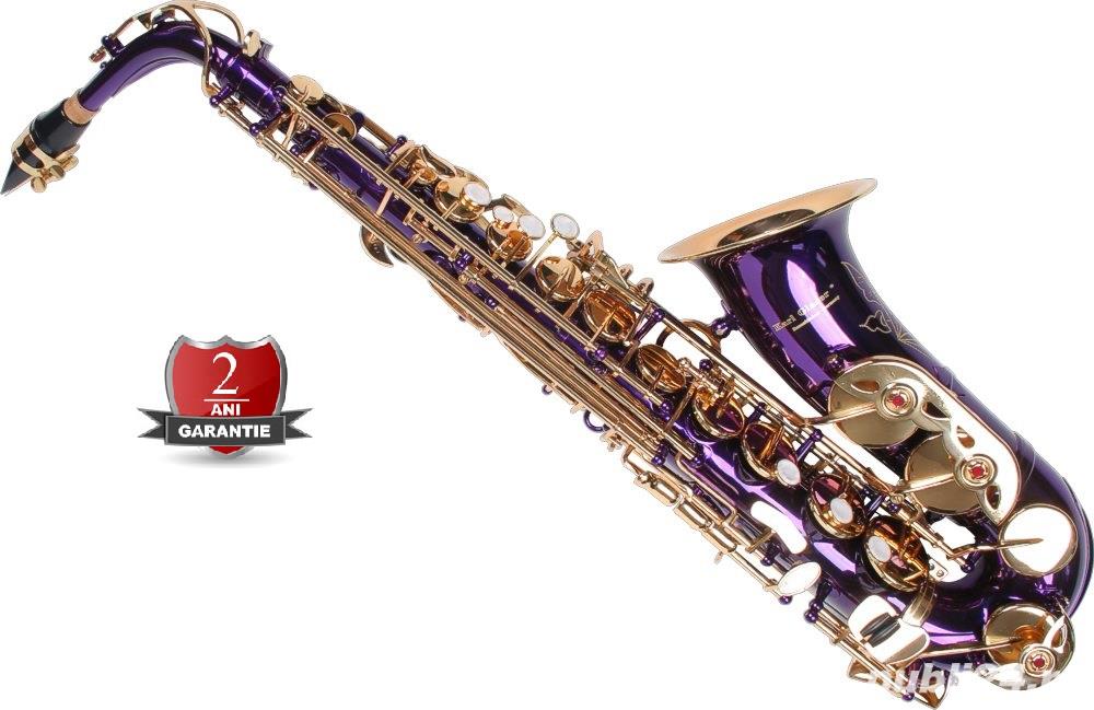 Saxofon Alto Karl Glaser LILA/MOV+ AURIU NOU curbat Saxophone Germania