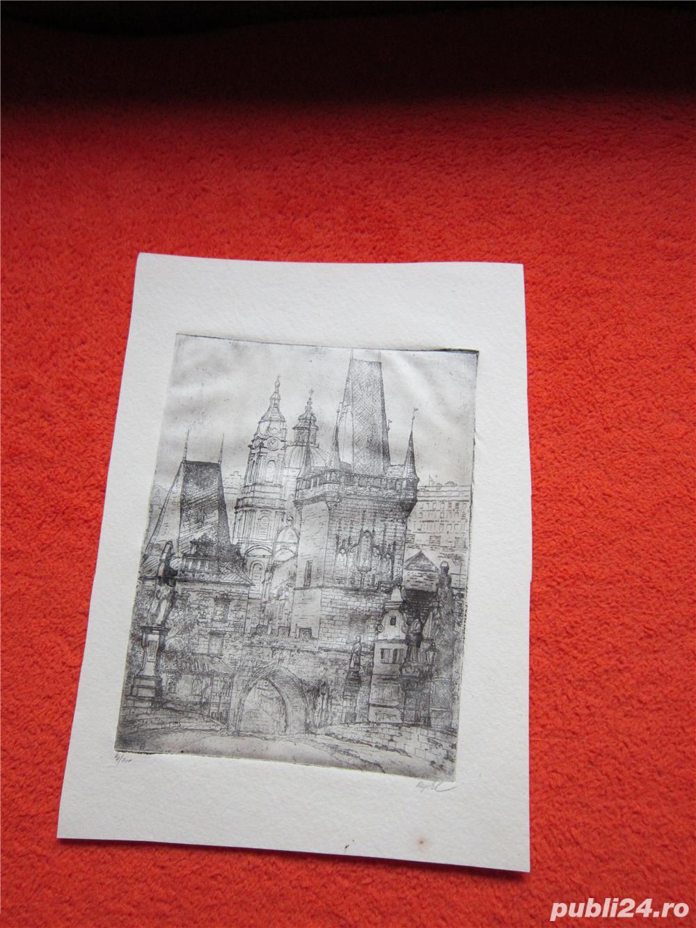 Litografii Vintage Originale , Semnate 