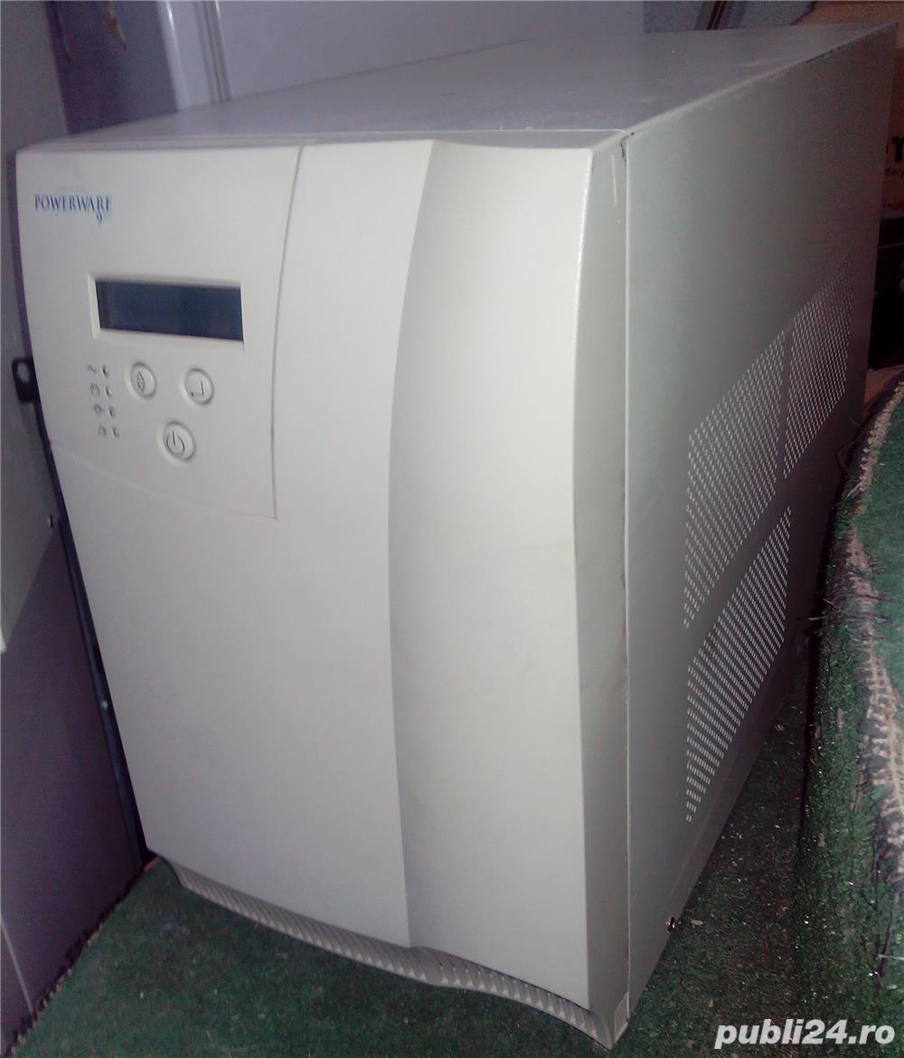 UPS ONLINE Powerware 3000 si 6000VA, tower, SINUS, AVR, display, cu sau fara baterii noi. 