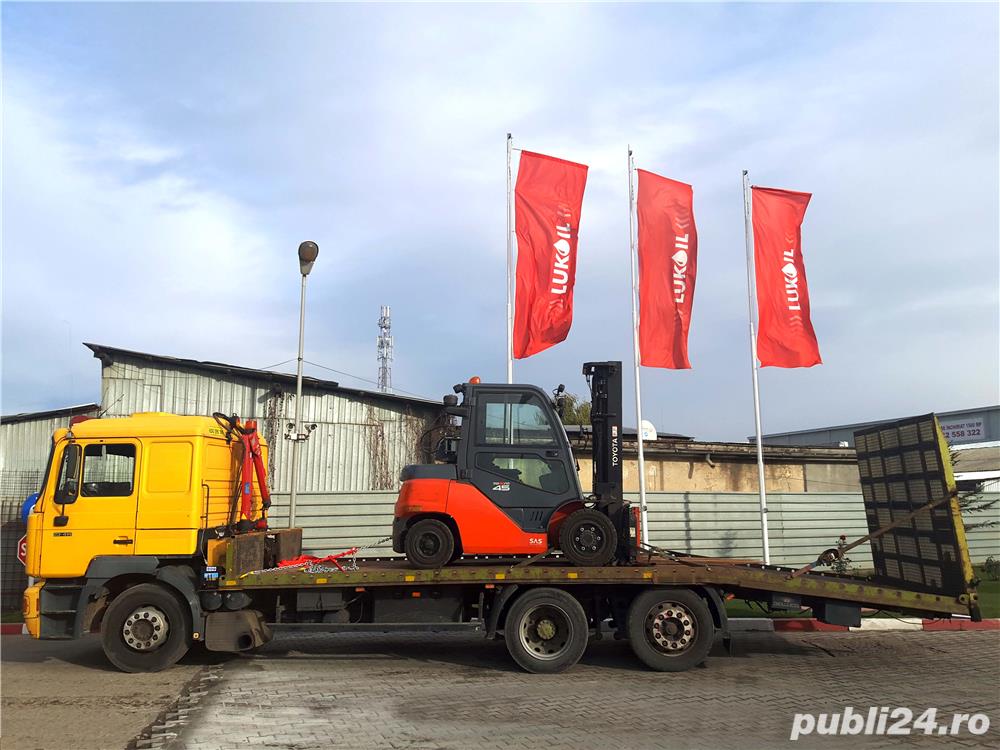 Transport buldo excavator, compactor, vola, stivuitor, cap tractor