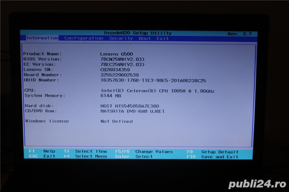 Dezmembrez laptop Lenovo G500
