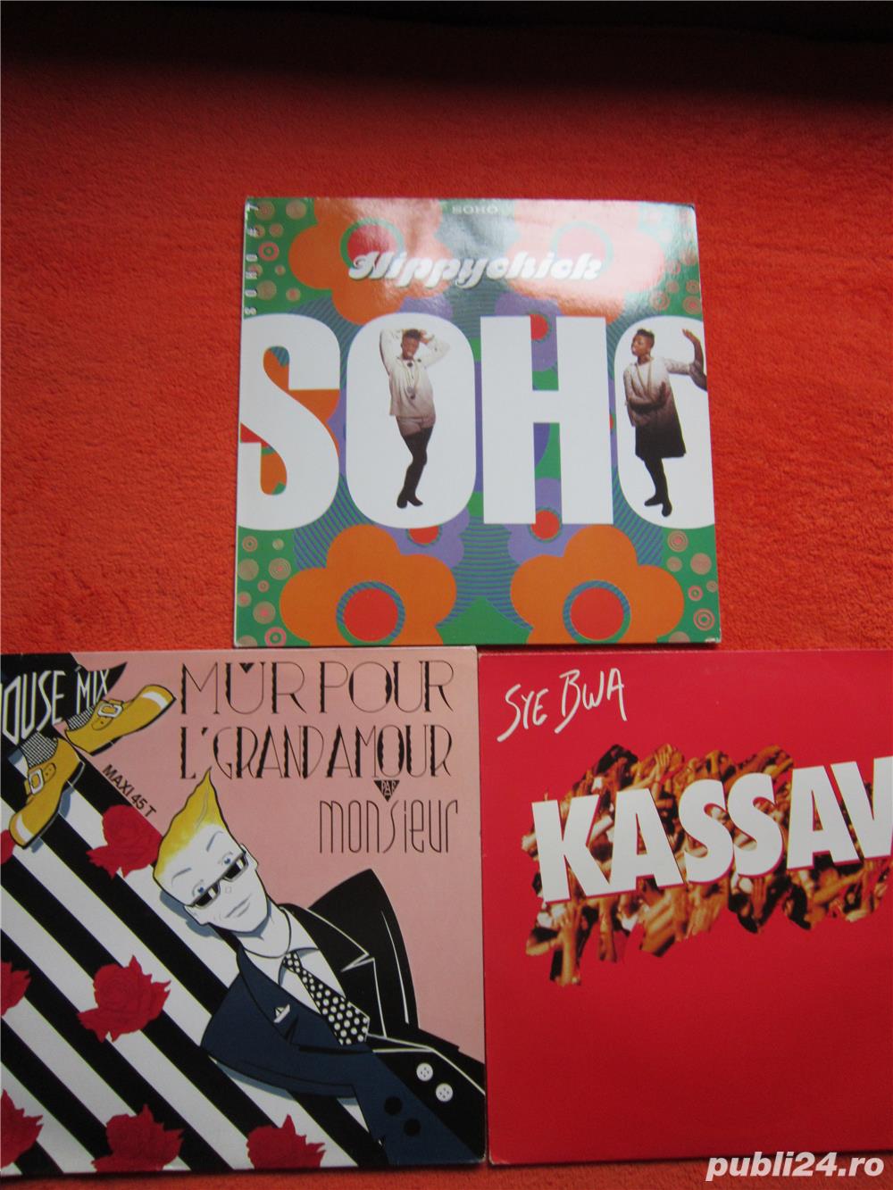 vinil 12": Soho-"Hippychick"+Monsieur-Mur Pour L'grand Amour+Kassav-"Sye Bwa"