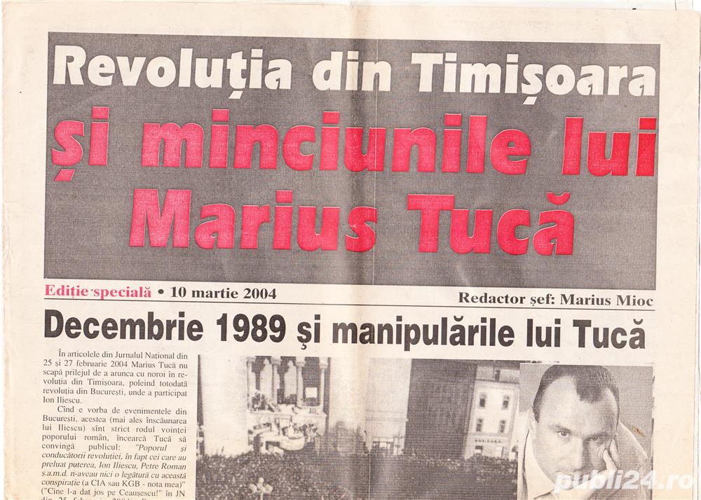 Raritate bibliografica - Ziar „Revolutia din Timisoara si minciunile lui Marius Tuca” Raritate bibliografica - Ziar „Revolutia din Timisoara si minciunile lui Marius Tuca”