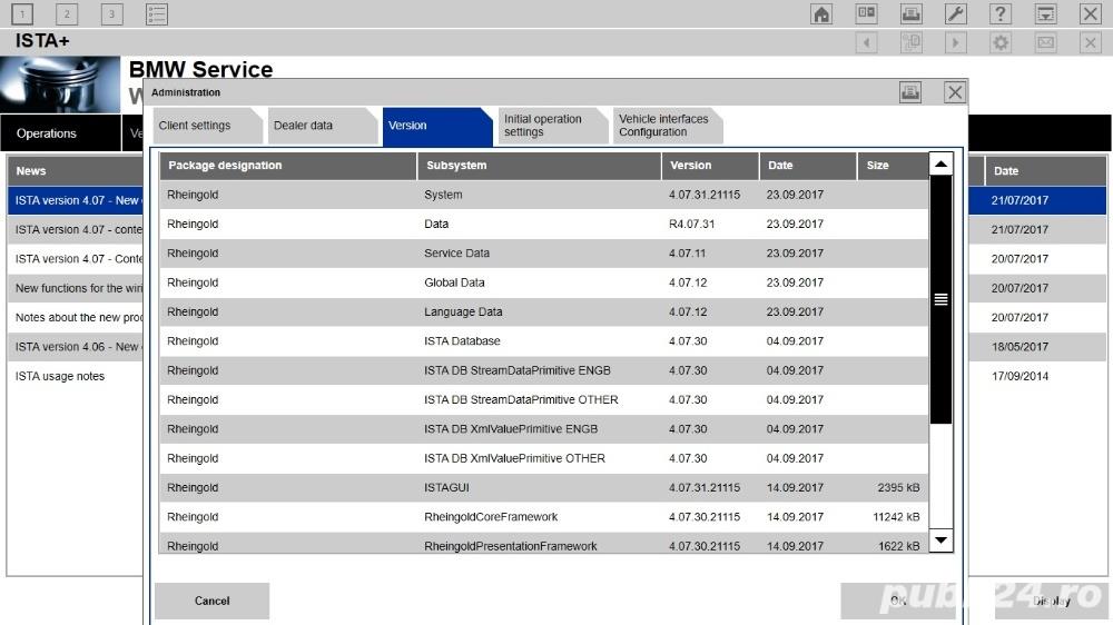 Configurare si instalare ista +. rheingold inpa dis ista p ista d etc