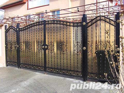 Porti auto si pietonale & garduri din profile metalice si/sau fier forjat