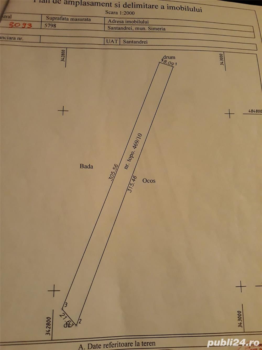 Vand Livada zona platou drept zona Santandrei (drumul vechi)la 5 km.de  Deva