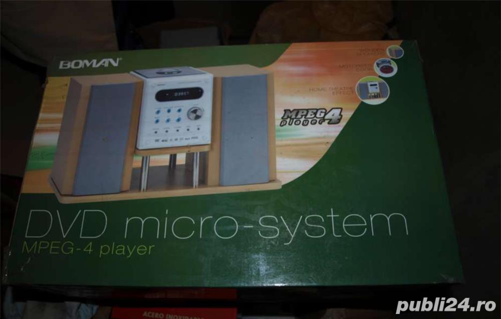 Dvd Micro System  cu boxe de lemn
