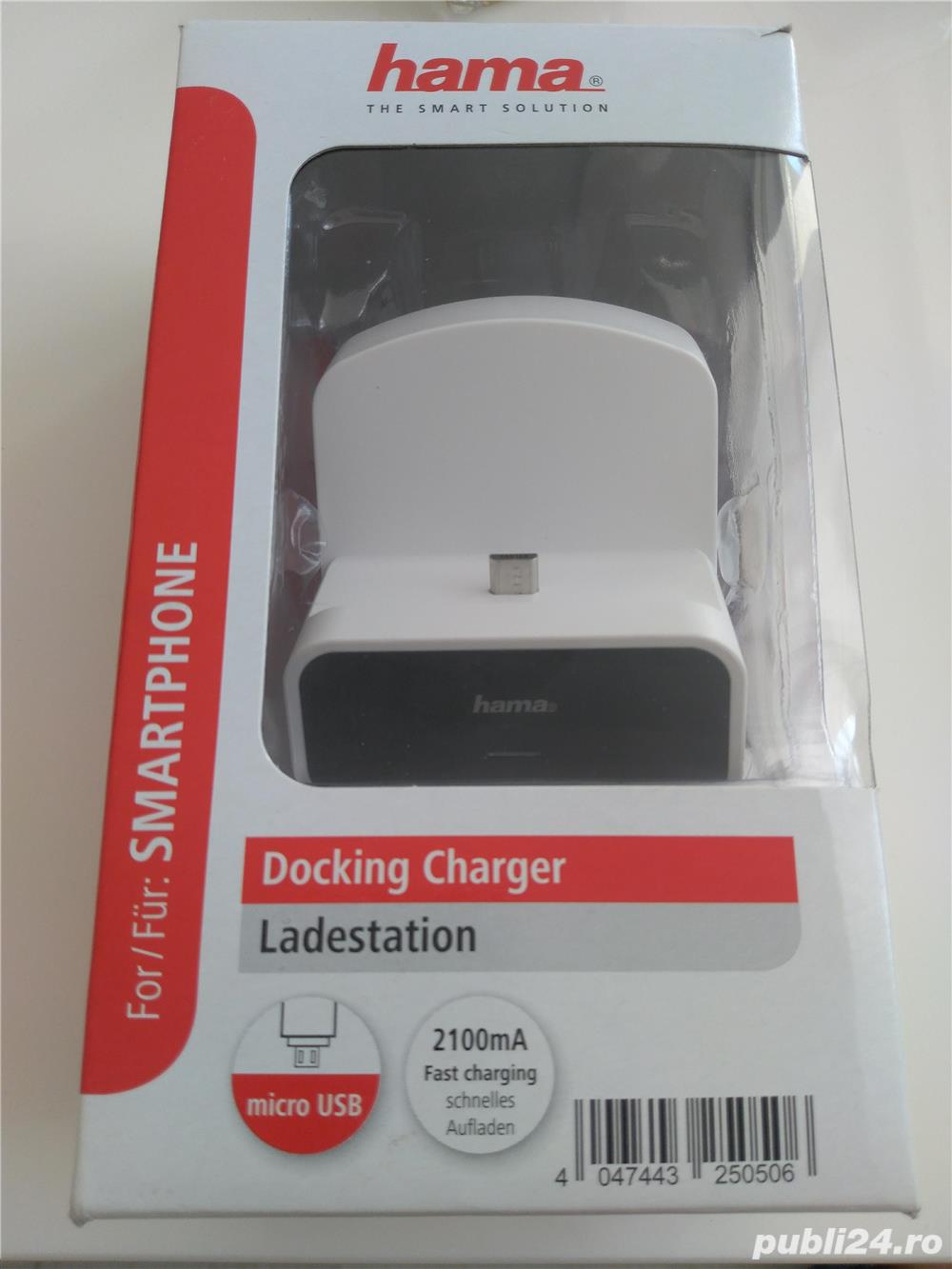 Vand statie HAMA,dubla incarcare mufa  micro usb/usb 2.1 A,noua