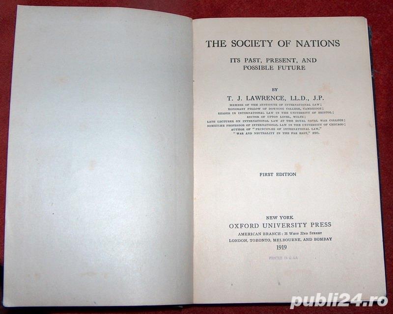 The Society of Nations - It's past, present and possible future (1919)