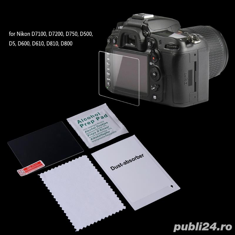Folie sticla Nikon D7100, D7200, D750, D5, D600, D610, D810, D800 Folie sticla Nikon D7100, D7200, D750, D5, D600, D610, D810, D800