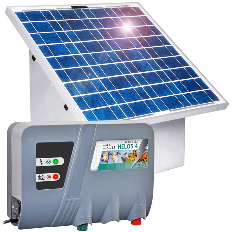  Gard electric Helos 4 + panou solar 35W + regulator incarcare