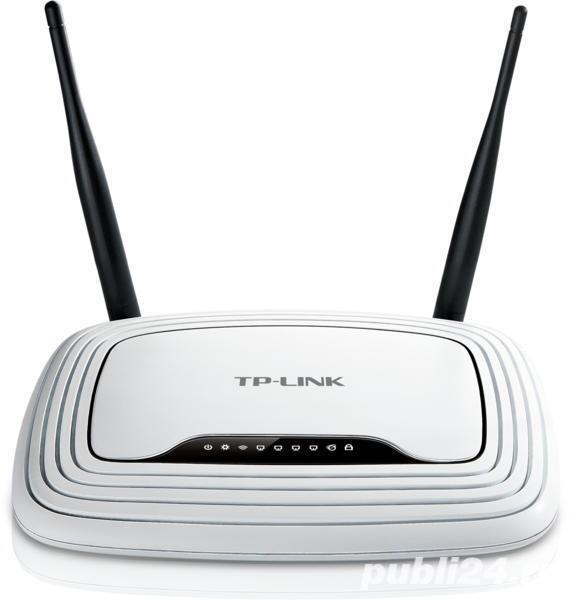 Router wireless N300 TP-LINK TL-WR841N (RO), 300Mbps, WAN, LAN, alb.               