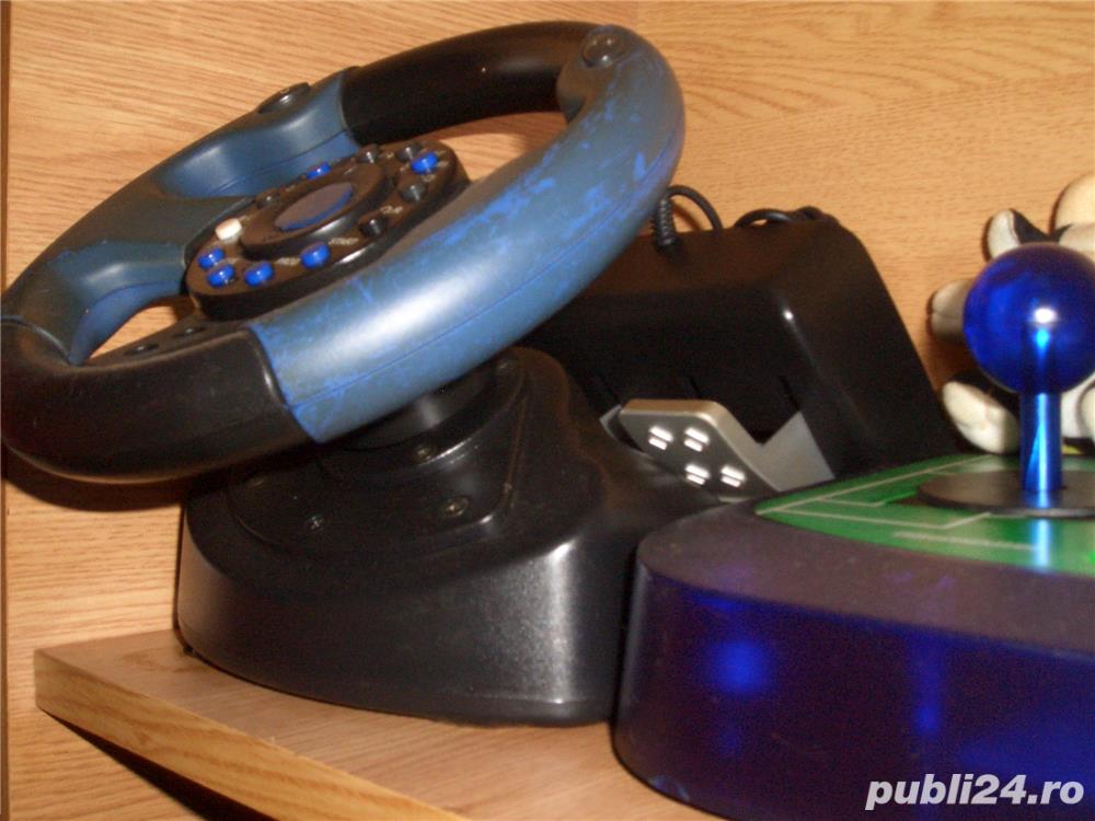 Volan + Pedale cu vibrati ps2si ps3 +Game Pad Tip Arcade cu Vibrati (schimb)