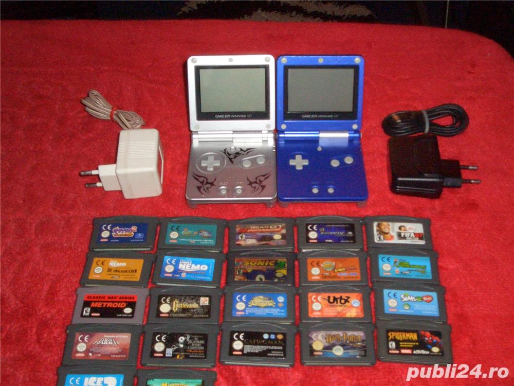 Game Boy SP cu Incarcator + Jocuri (schimb)