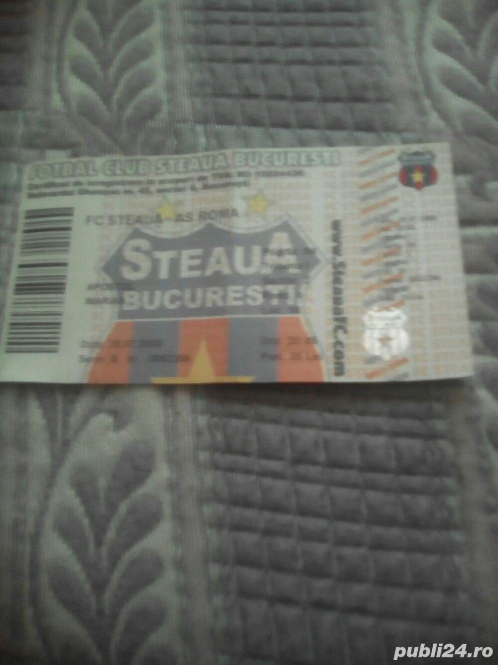 Bilet fotbal nefolosit la meciul Steaua - Roma din 2008 Bilet fotbal nefolosit la meciul Steaua - Roma din 2008