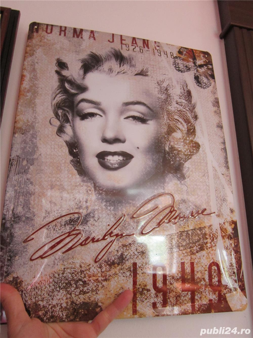 Reclama Metalica 3D Mare - Marilyn Monroe -Vintage -un Cadou Inedit Reclama Metalica 3D Mare - Marilyn Monroe -Vintage -un Cadou Inedit