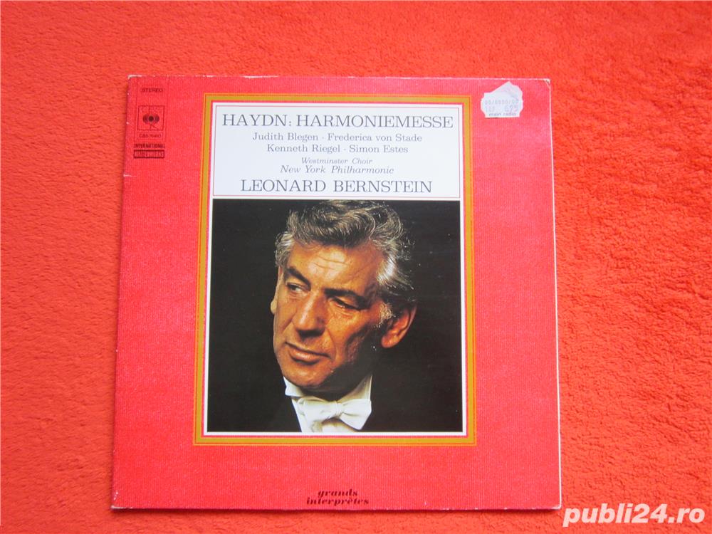 vinil Haydn -Harmoniemesse -Leonard Bernstein-New York Philharmonic 1975