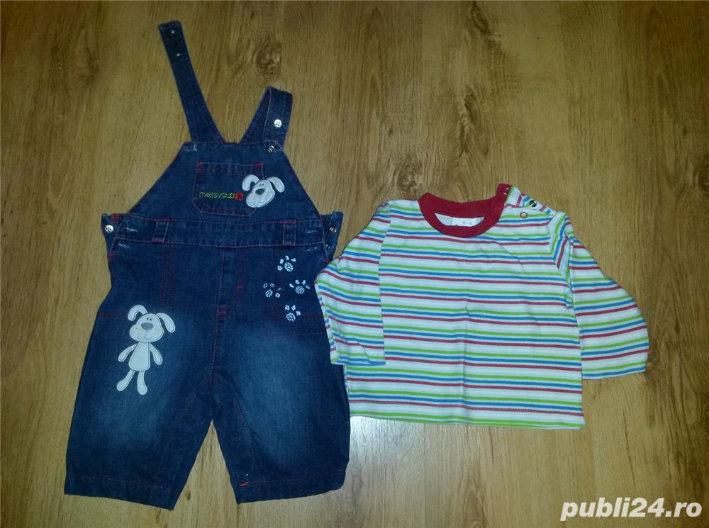 Set salopeta si bluza pentru copii 9-12 luni 