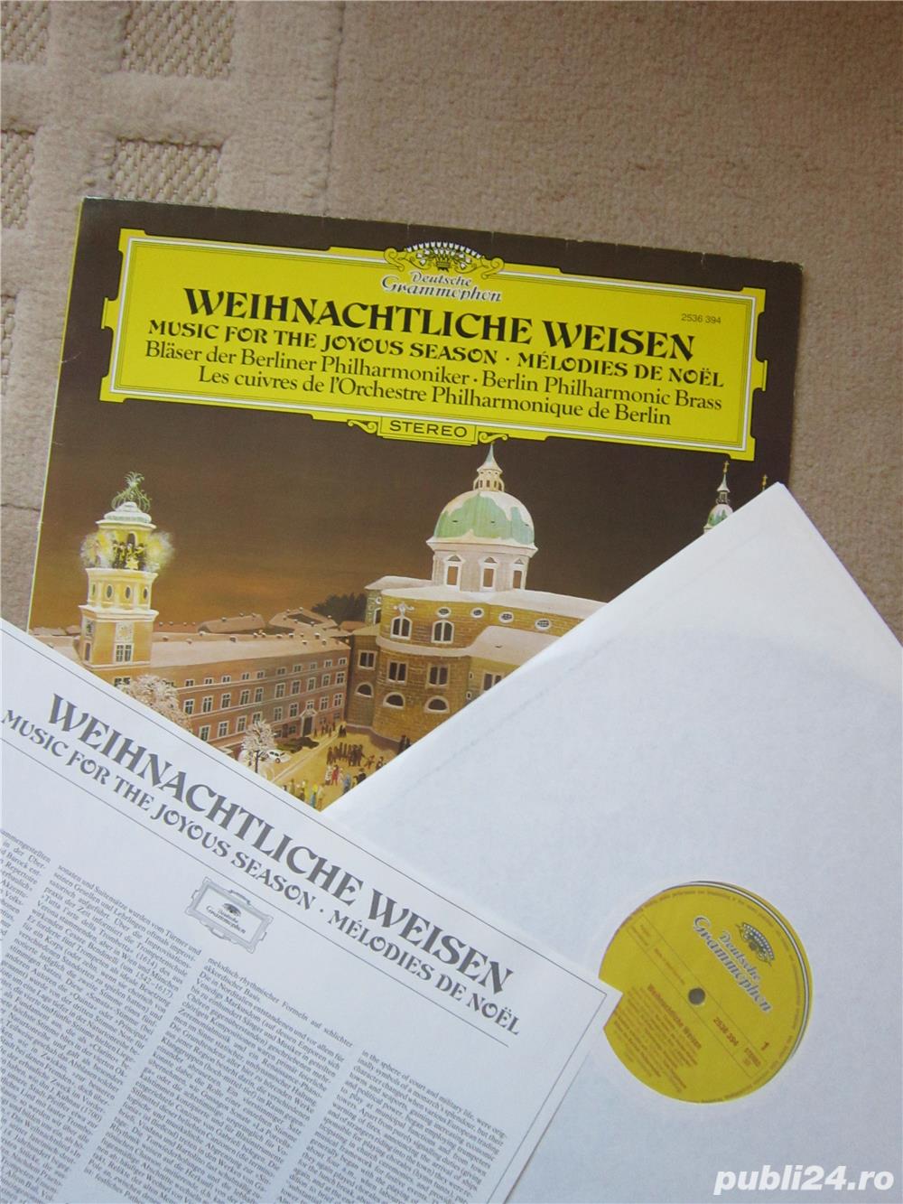 cadou rar vinil 1977 Melodii de Crăciun Music For Joyous Season Weihnachtliche Weisen
