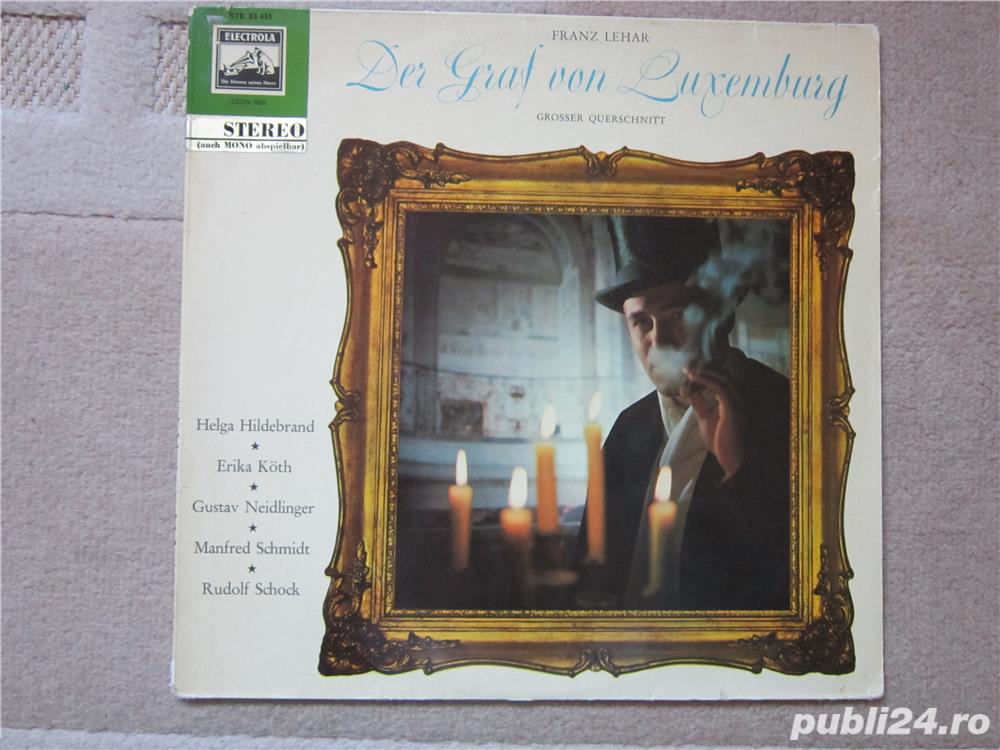 vinil Franz Lehar- Der Graf Von Luxemburg (Electrola 1959)-impecabil
